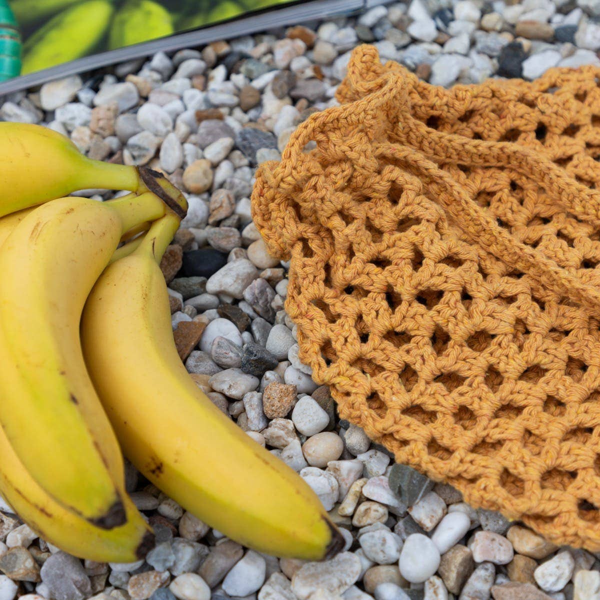 Drawstring Backpack Crochet Kit - Monza Yellow