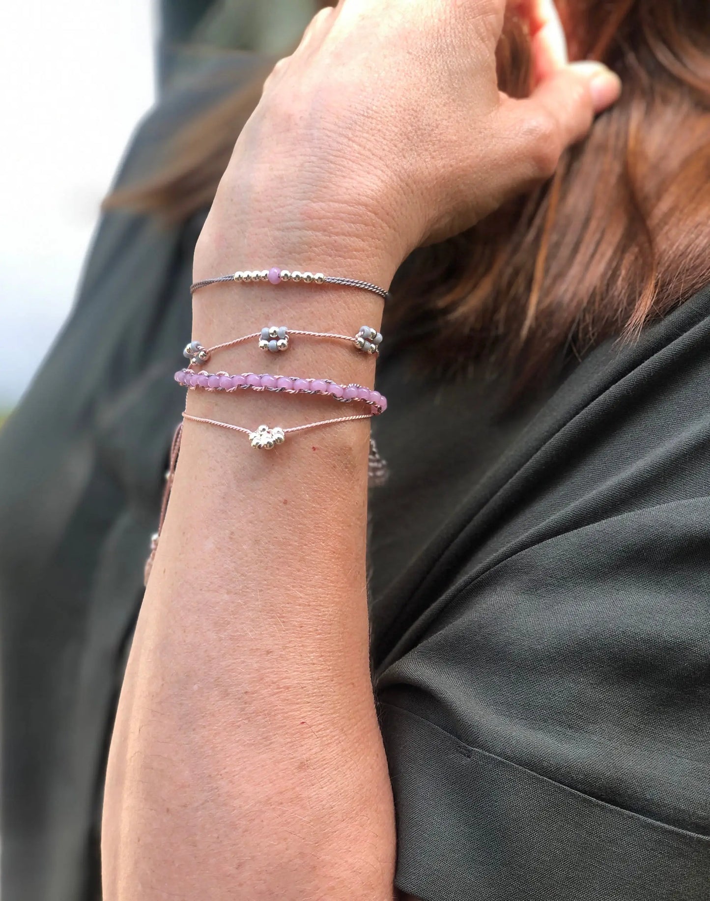 Silver Beaded Bracelets Kit