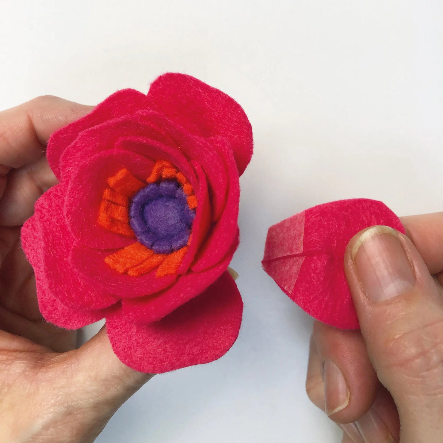 Felt flower and macrame wreath kit