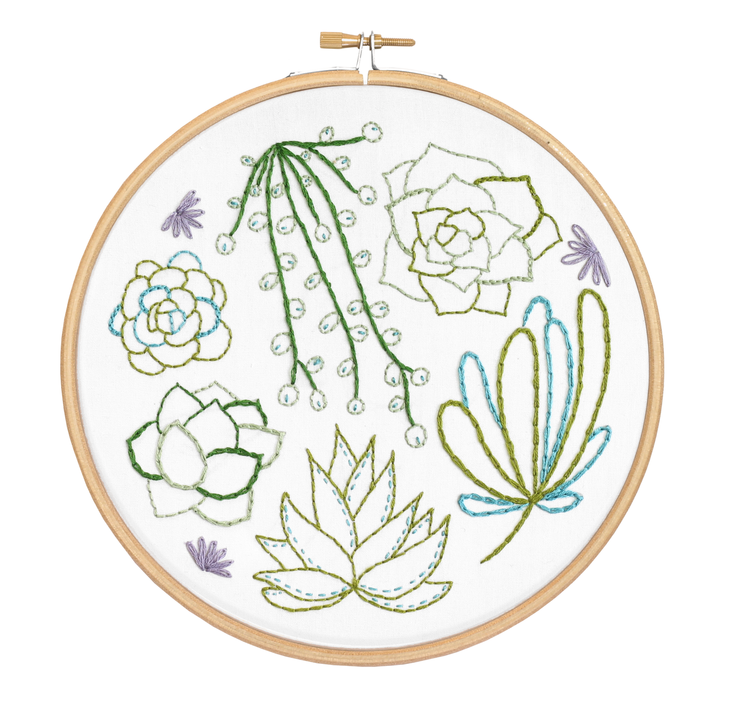 Succulents Embroidery Kit