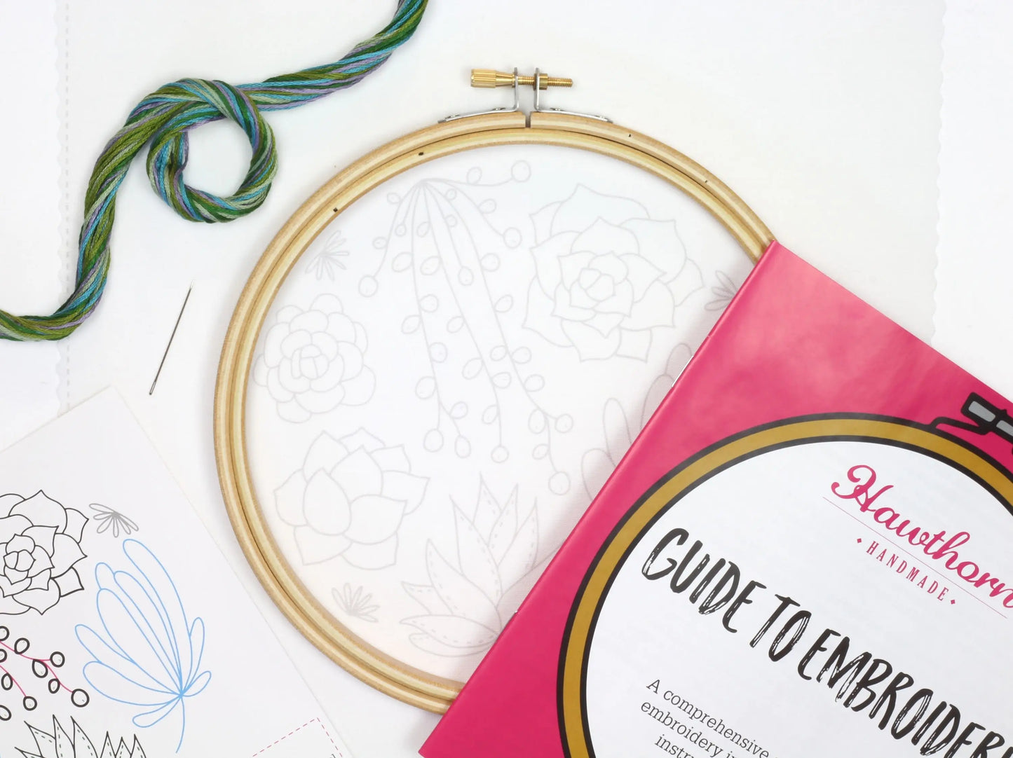 Succulents Embroidery Kit