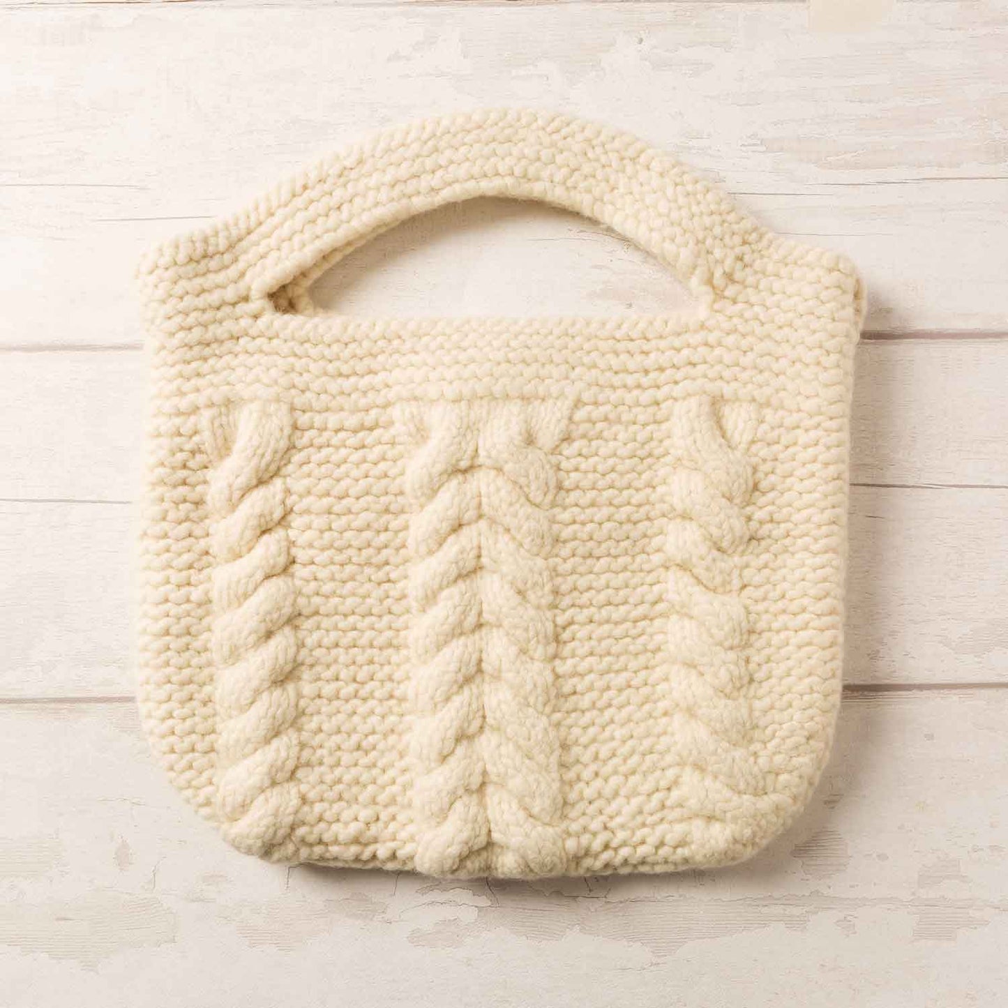 Merino Wool Cable Bag Knitting Kit