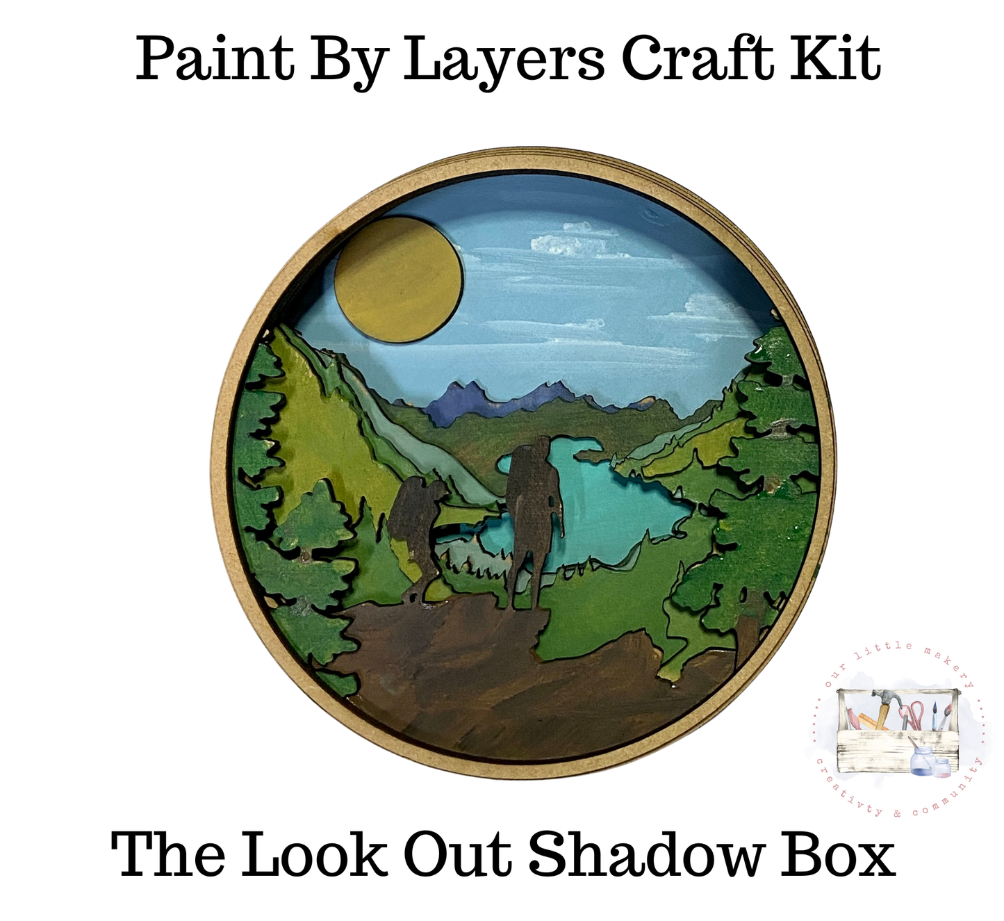 The Look Out Shadow Box - Wooden paint by layer kit