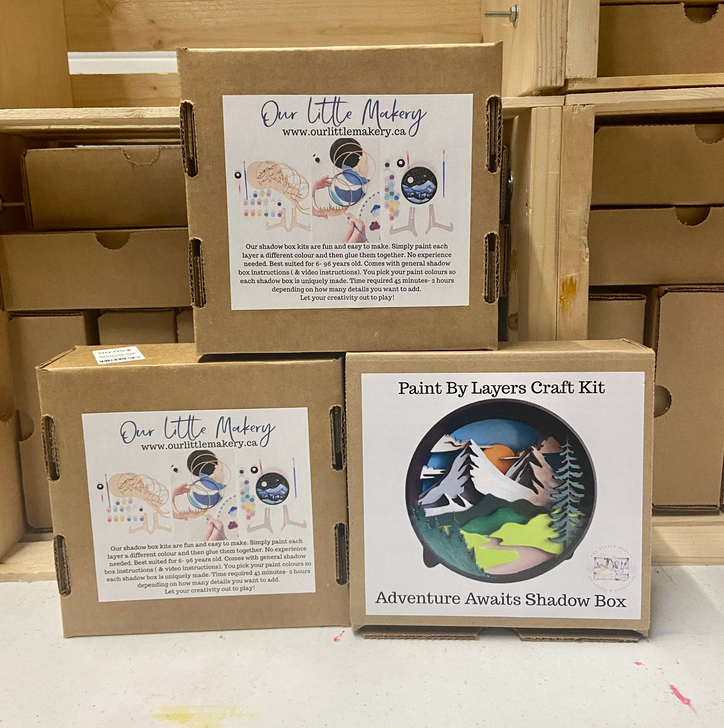 The Look Out Shadow Box - Wooden paint by layer kit