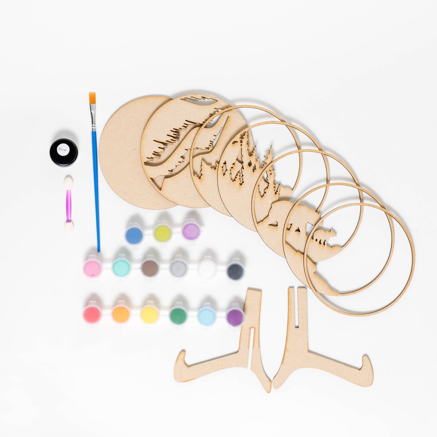The Look Out Shadow Box - Wooden paint by layer kit