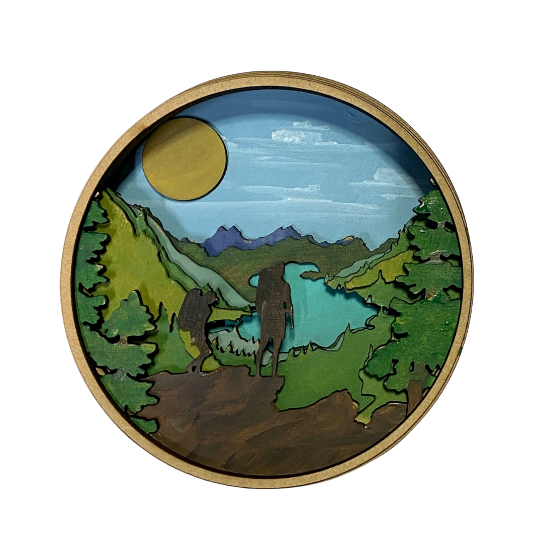The Look Out Shadow Box - Wooden paint by layer kit