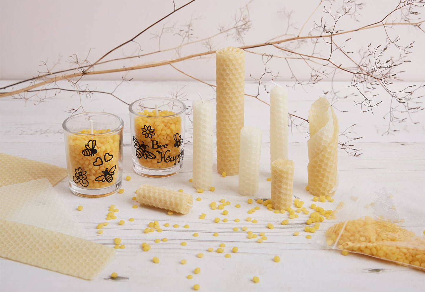 Natural Beeswax Candle Craft Kit