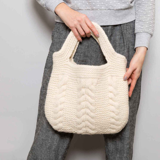 Merino Wool Cable Bag Knitting Kit