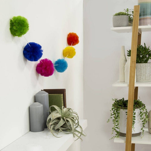 Bright Rainbow Pom Pom Garland Kit