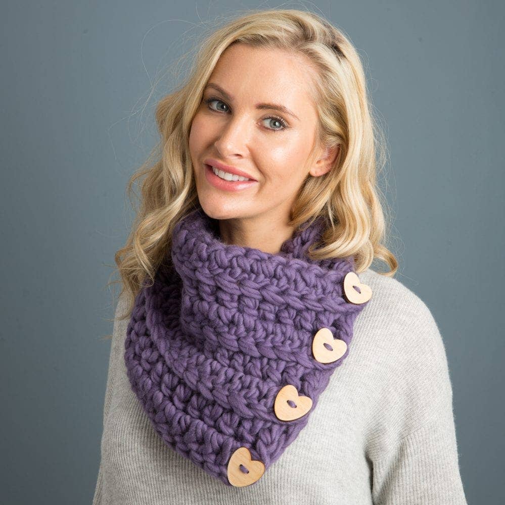 Love Heart Scarf Crochet Kit