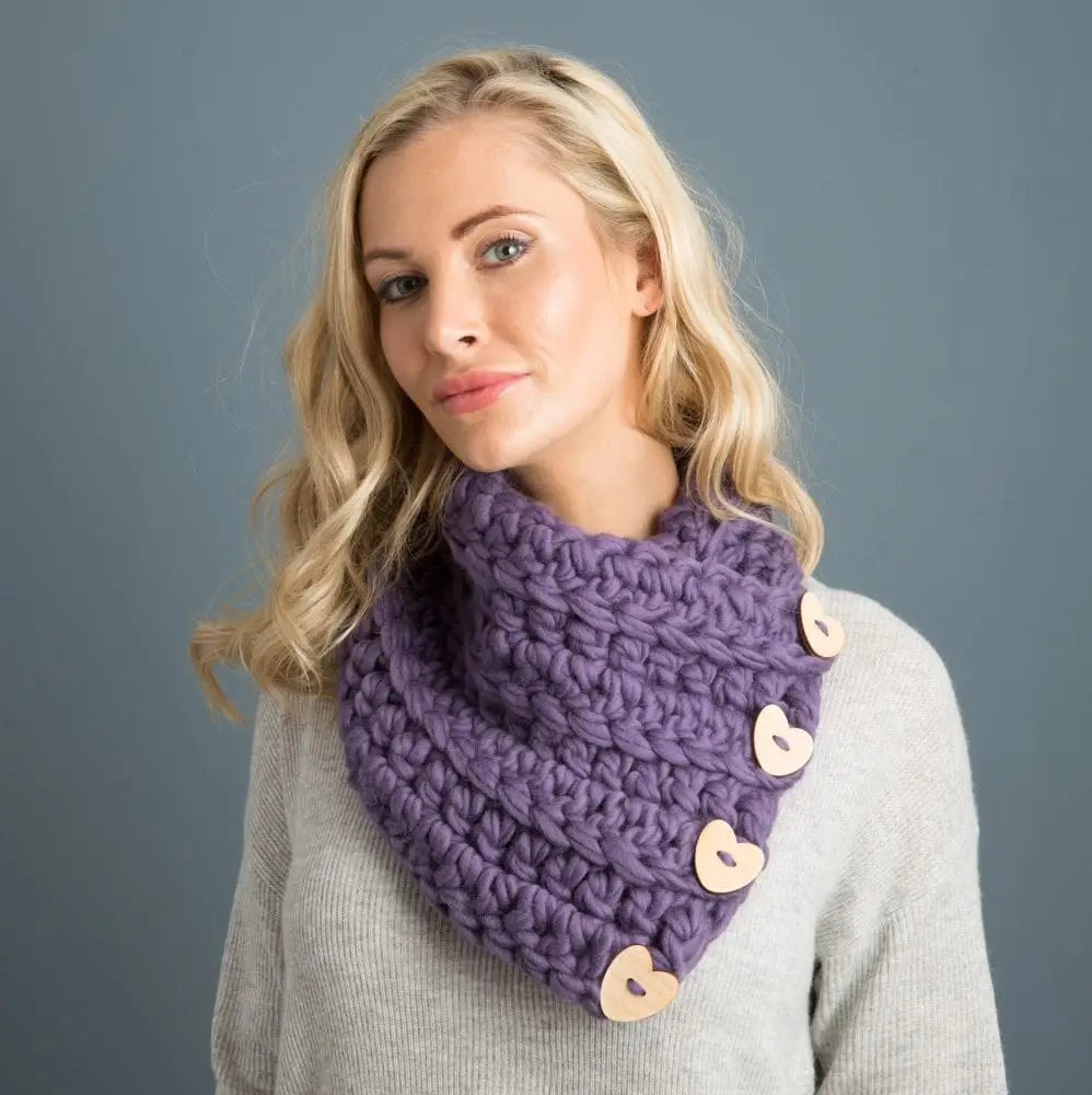 Love Heart Scarf Crochet Kit