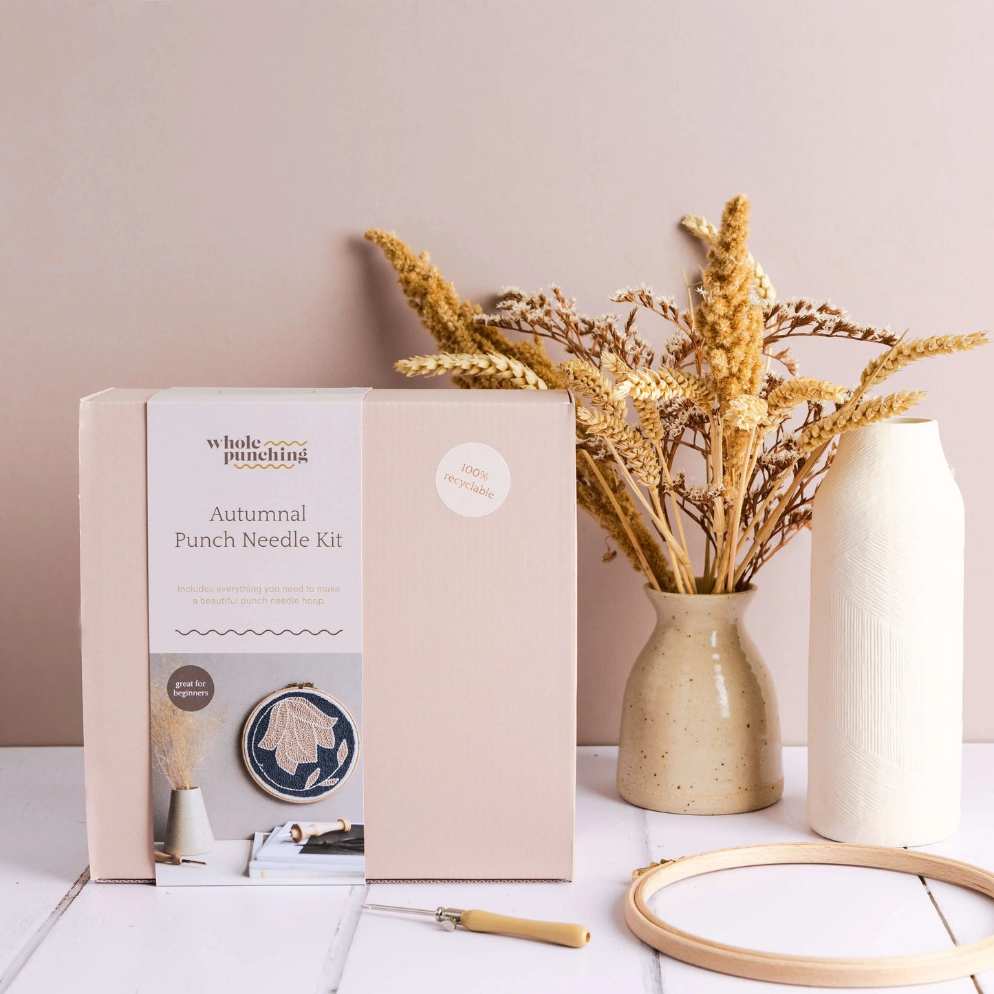 Autumn floral punch needle kit