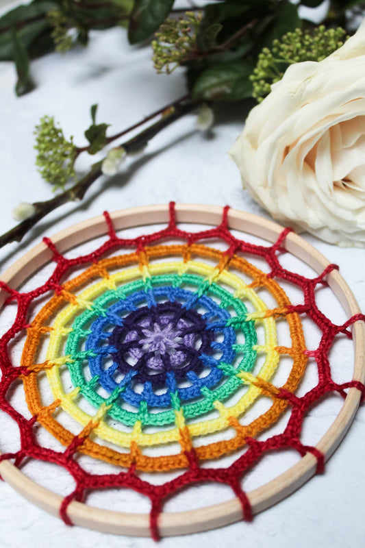 Rainbow Crochet Mandala kit